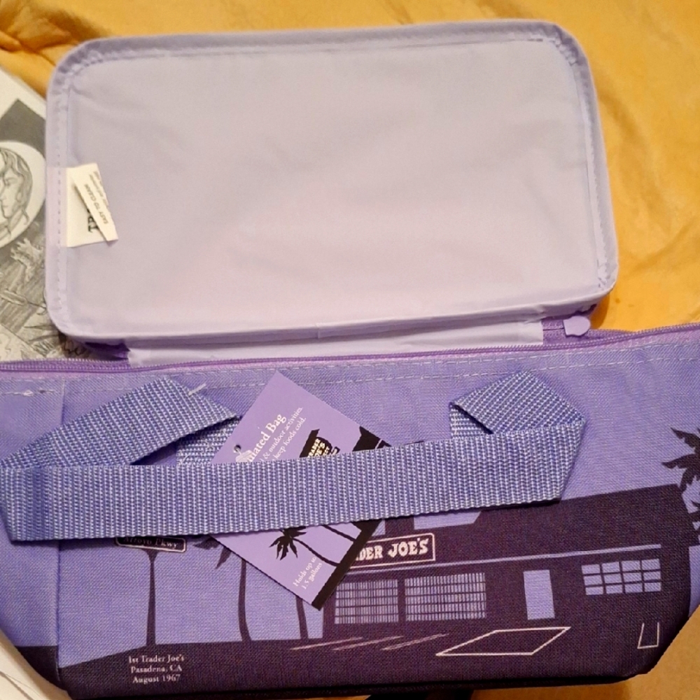 Trader Joe's insulated Purple lavender mini lunch Bag